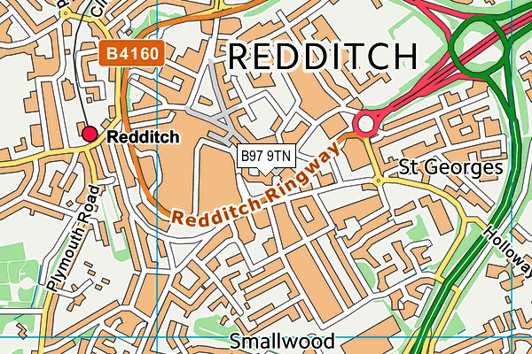 B97 9TN map - OS VectorMap District (Ordnance Survey) B97 9TN map - OS VectorMap District (Ordnance Survey)