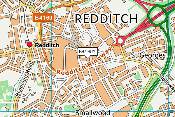 B97 9UY map - OS VectorMap District (Ordnance Survey) B97 9UY map - OS VectorMap District (Ordnance Survey)