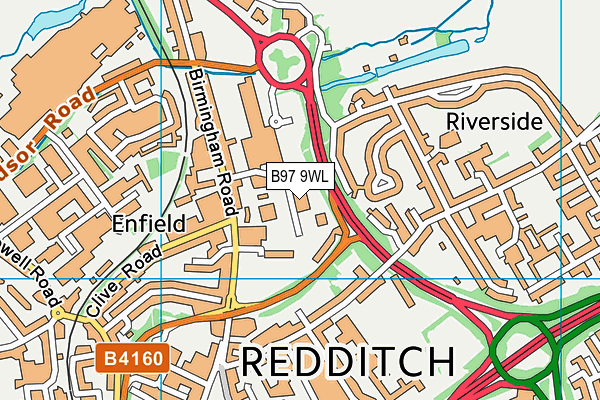 B97 9WL map - OS VectorMap District (Ordnance Survey) B97 9WL map - OS VectorMap District (Ordnance Survey)