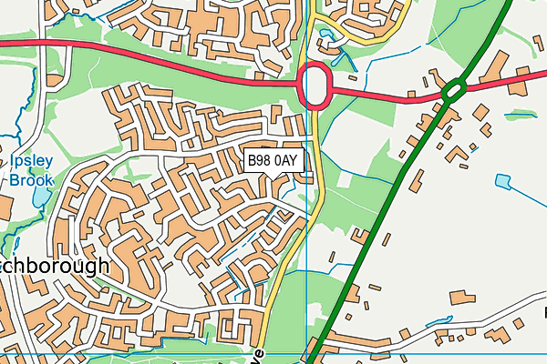 B98 0AY map - OS VectorMap District (Ordnance Survey) B98 0AY map - OS VectorMap District (Ordnance Survey)