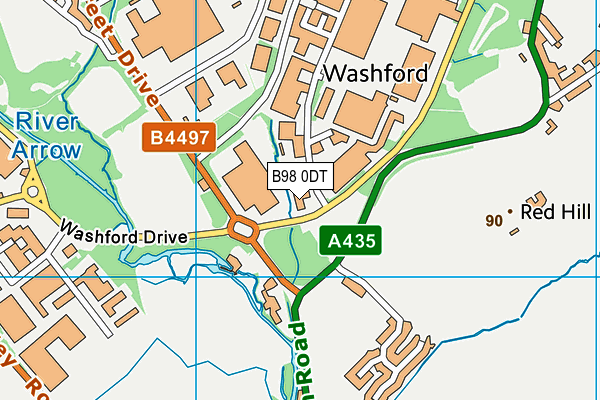 B98 0DT map - OS VectorMap District (Ordnance Survey) B98 0DT map - OS VectorMap District (Ordnance Survey)
