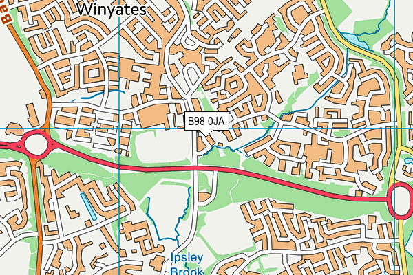 B98 0JA map - OS VectorMap District (Ordnance Survey) B98 0JA map - OS VectorMap District (Ordnance Survey)