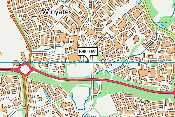 B98 0JW map - OS VectorMap District (Ordnance Survey) B98 0JW map - OS VectorMap District (Ordnance Survey)
