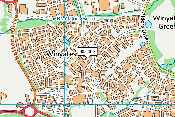 B98 0LG map - OS VectorMap District (Ordnance Survey) B98 0LG map - OS VectorMap District (Ordnance Survey)