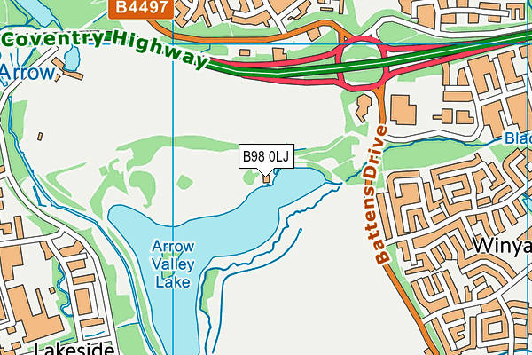B98 0LJ map - OS VectorMap District (Ordnance Survey) B98 0LJ map - OS VectorMap District (Ordnance Survey)