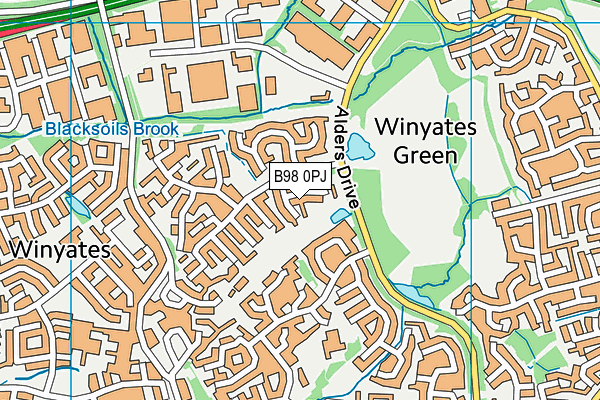 B98 0PJ map - OS VectorMap District (Ordnance Survey) B98 0PJ map - OS VectorMap District (Ordnance Survey)