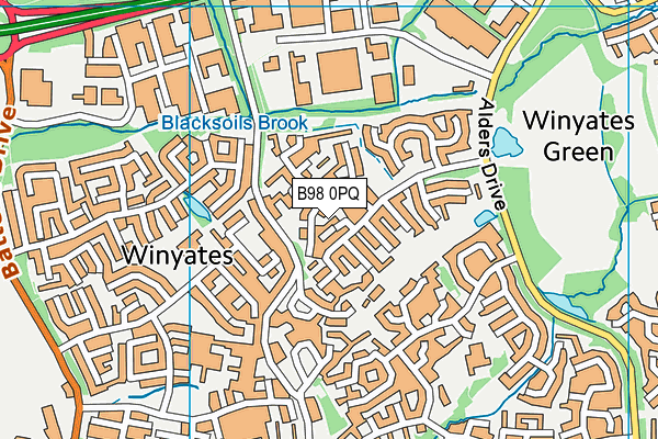 B98 0PQ map - OS VectorMap District (Ordnance Survey) B98 0PQ map - OS VectorMap District (Ordnance Survey)