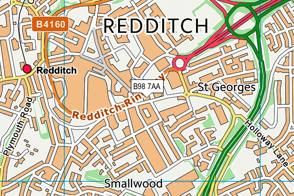 B98 7AA map - OS VectorMap District (Ordnance Survey) B98 7AA map - OS VectorMap District (Ordnance Survey)