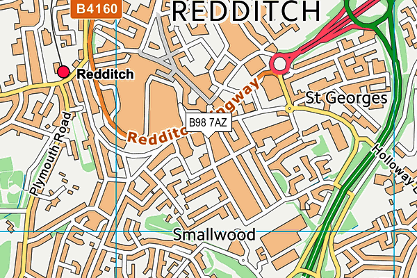B98 7AZ map - OS VectorMap District (Ordnance Survey) B98 7AZ map - OS VectorMap District (Ordnance Survey)