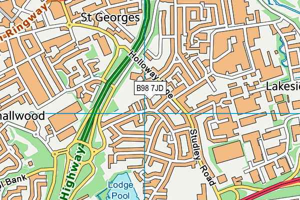 B98 7JD map - OS VectorMap District (Ordnance Survey) B98 7JD map - OS VectorMap District (Ordnance Survey)