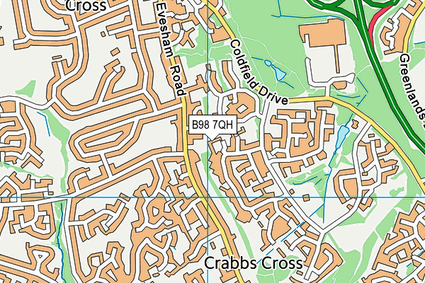 B98 7QH map - OS VectorMap District (Ordnance Survey) B98 7QH map - OS VectorMap District (Ordnance Survey)