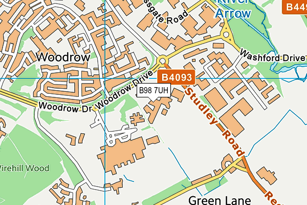 B98 7UH map - OS VectorMap District (Ordnance Survey) B98 7UH map - OS VectorMap District (Ordnance Survey)