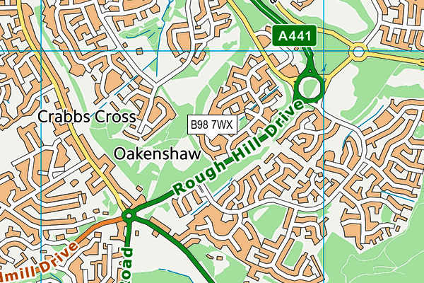 B98 7WX map - OS VectorMap District (Ordnance Survey) B98 7WX map - OS VectorMap District (Ordnance Survey)