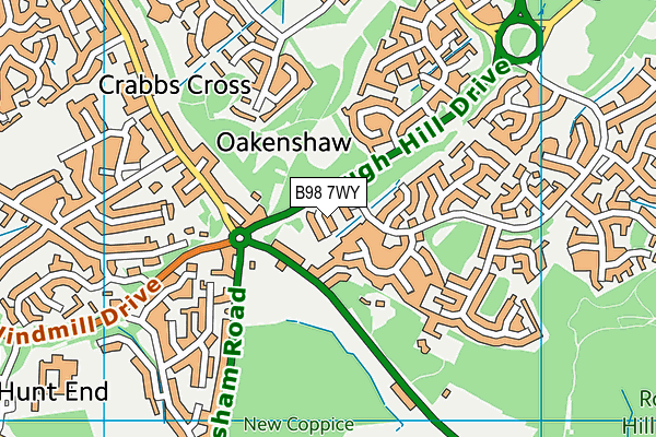 B98 7WY map - OS VectorMap District (Ordnance Survey) B98 7WY map - OS VectorMap District (Ordnance Survey)