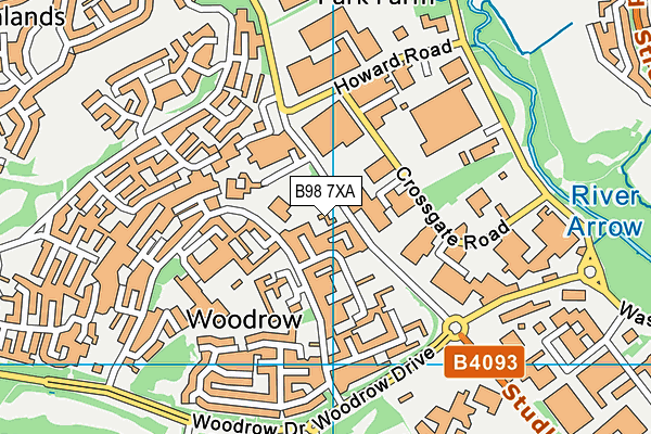 B98 7XA map - OS VectorMap District (Ordnance Survey) B98 7XA map - OS VectorMap District (Ordnance Survey)