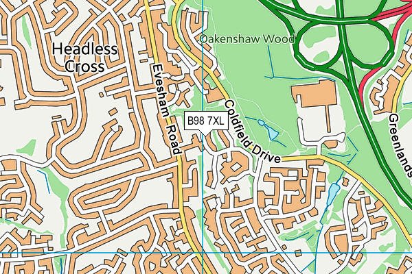B98 7XL map - OS VectorMap District (Ordnance Survey) B98 7XL map - OS VectorMap District (Ordnance Survey)