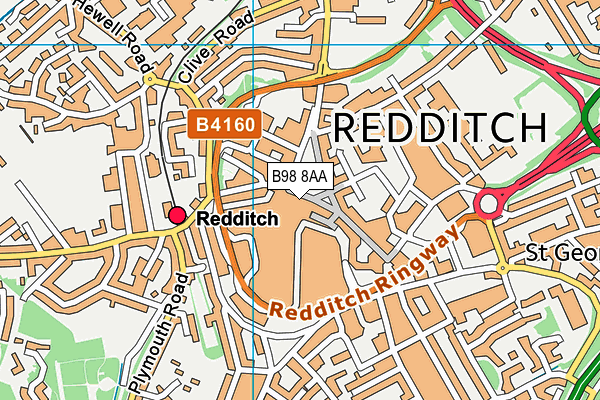 B98 8AA map - OS VectorMap District (Ordnance Survey) B98 8AA map - OS VectorMap District (Ordnance Survey)