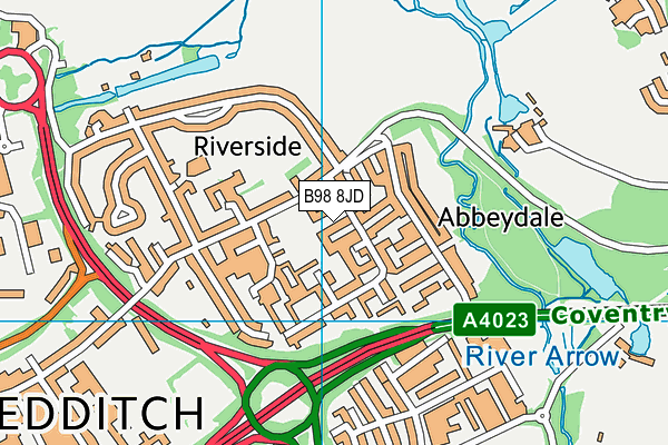 B98 8JD map - OS VectorMap District (Ordnance Survey) B98 8JD map - OS VectorMap District (Ordnance Survey)