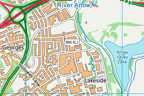 B98 8LJ map - OS VectorMap District (Ordnance Survey) B98 8LJ map - OS VectorMap District (Ordnance Survey)