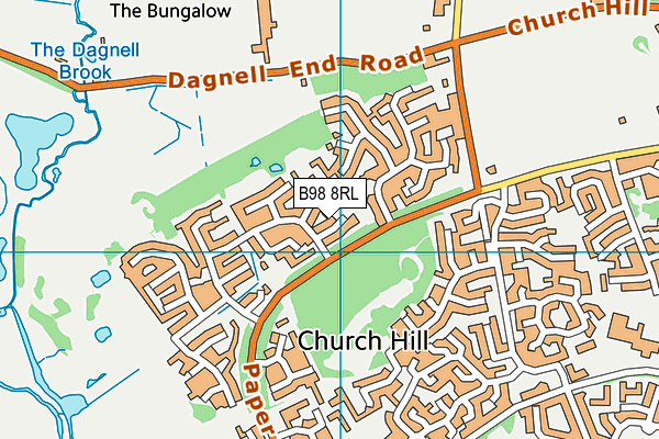B98 8RL map - OS VectorMap District (Ordnance Survey) B98 8RL map - OS VectorMap District (Ordnance Survey)