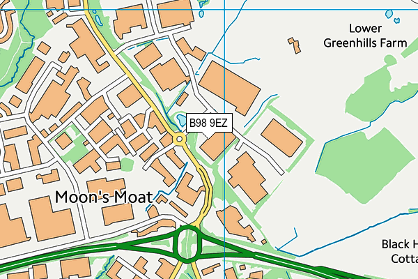 B98 9EZ map - OS VectorMap District (Ordnance Survey) B98 9EZ map - OS VectorMap District (Ordnance Survey)