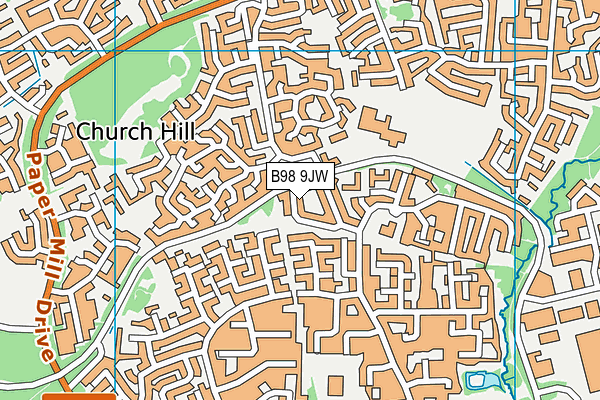 B98 9JW map - OS VectorMap District (Ordnance Survey) B98 9JW map - OS VectorMap District (Ordnance Survey)