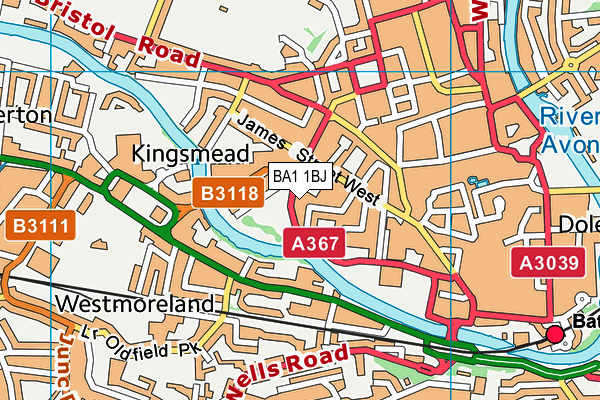 BA1 1BJ map - OS VectorMap District (Ordnance Survey) BA1 1BJ map - OS VectorMap District (Ordnance Survey)