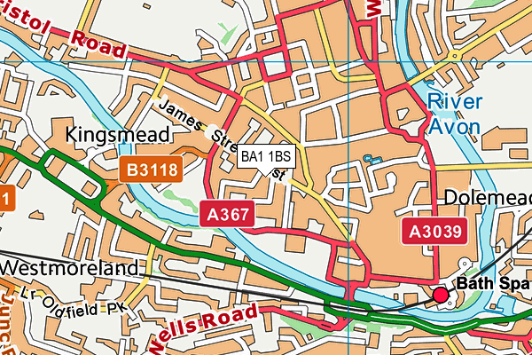 BA1 1BS map - OS VectorMap District (Ordnance Survey) BA1 1BS map - OS VectorMap District (Ordnance Survey)