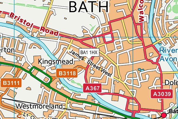BA1 1HX map - OS VectorMap District (Ordnance Survey) BA1 1HX map - OS VectorMap District (Ordnance Survey)