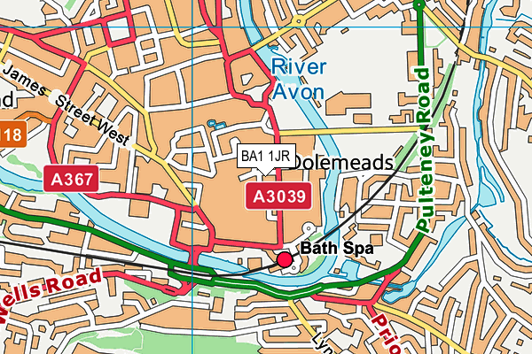 BA1 1JR map - OS VectorMap District (Ordnance Survey)