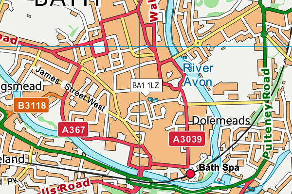 BA1 1LZ map - OS VectorMap District (Ordnance Survey)