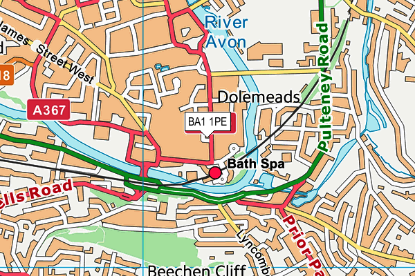 BA1 1PE map - OS VectorMap District (Ordnance Survey) BA1 1PE map - OS VectorMap District (Ordnance Survey)