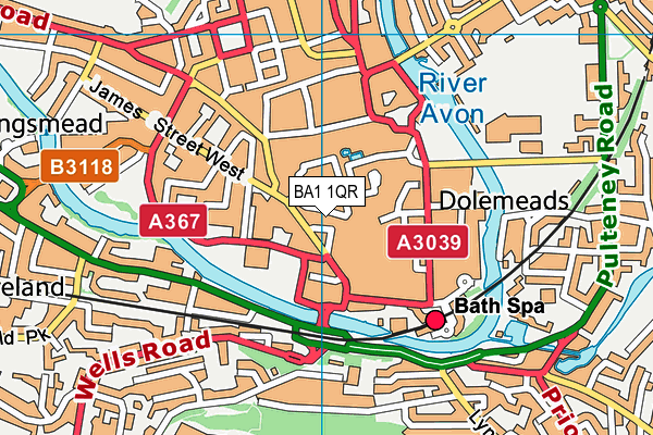 BA1 1QR map - OS VectorMap District (Ordnance Survey)
