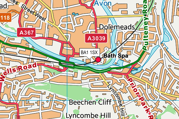 BA1 1SX map - OS VectorMap District (Ordnance Survey)