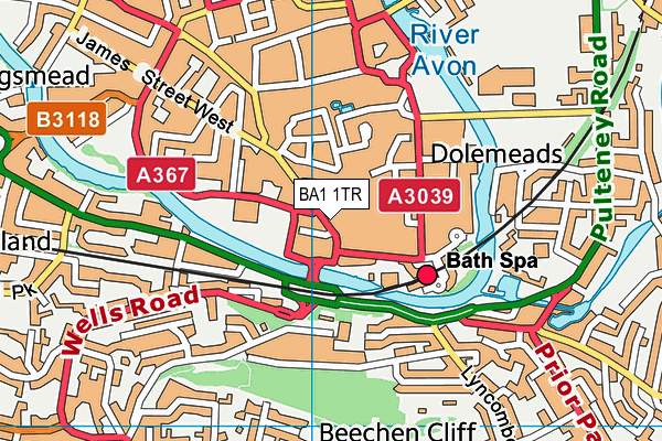 BA1 1TR map - OS VectorMap District (Ordnance Survey) BA1 1TR map - OS VectorMap District (Ordnance Survey)