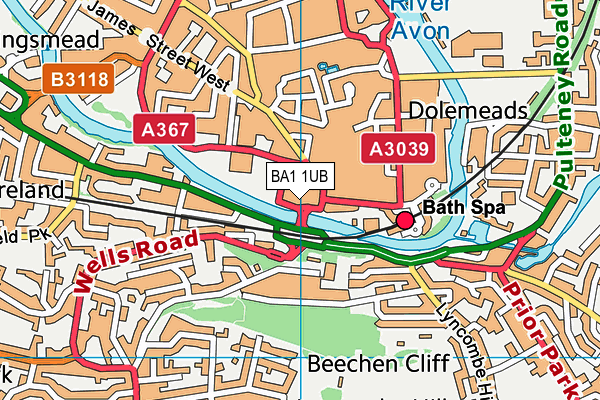 BA1 1UB map - OS VectorMap District (Ordnance Survey) BA1 1UB map - OS VectorMap District (Ordnance Survey)