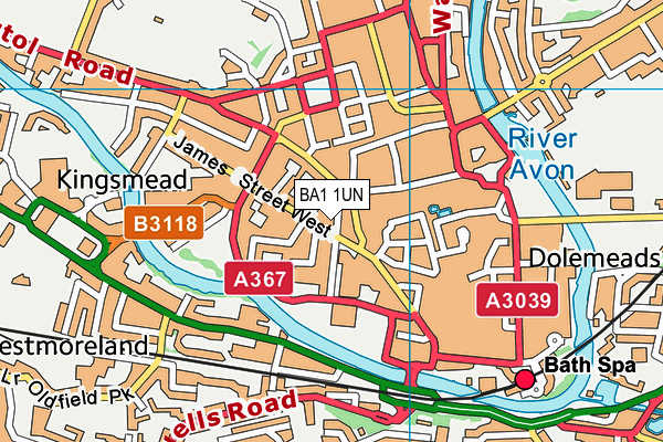 BA1 1UN map - OS VectorMap District (Ordnance Survey) BA1 1UN map - OS VectorMap District (Ordnance Survey)
