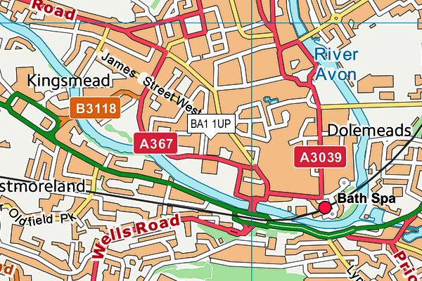 BA1 1UP map - OS VectorMap District (Ordnance Survey)