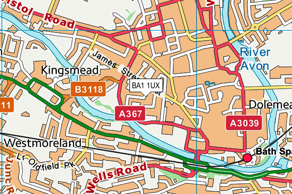 BA1 1UX map - OS VectorMap District (Ordnance Survey) BA1 1UX map - OS VectorMap District (Ordnance Survey)