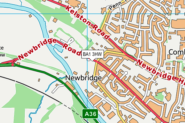 BA1 3HW map - OS VectorMap District (Ordnance Survey) BA1 3HW map - OS VectorMap District (Ordnance Survey)