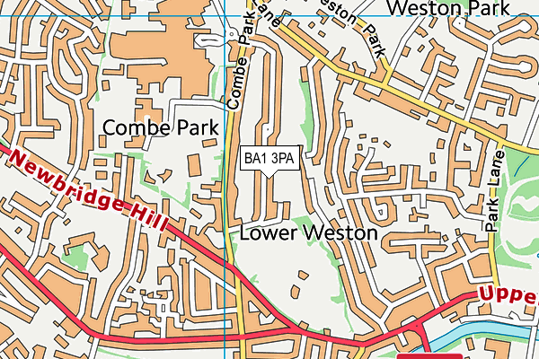 BA1 3PA map - OS VectorMap District (Ordnance Survey)