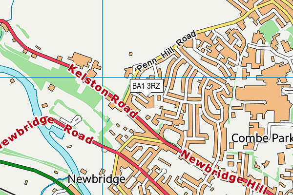 BA1 3RZ map - OS VectorMap District (Ordnance Survey)
