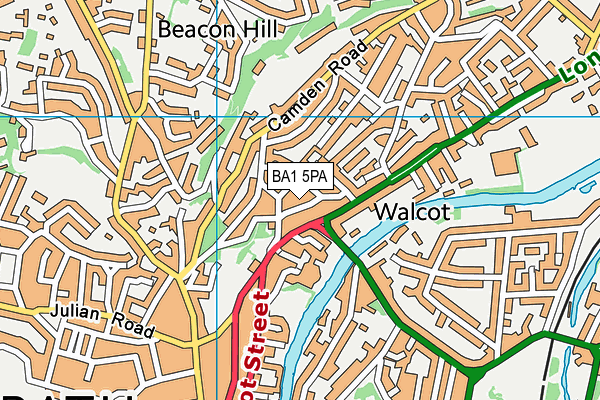 BA1 5PA map - OS VectorMap District (Ordnance Survey)