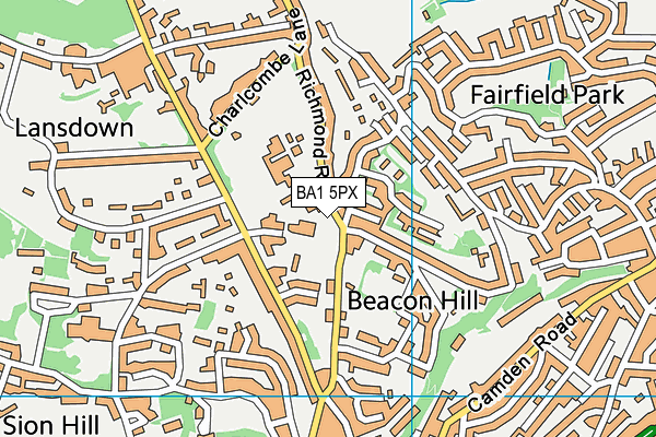 BA1 5PX map - OS VectorMap District (Ordnance Survey) BA1 5PX map - OS VectorMap District (Ordnance Survey)