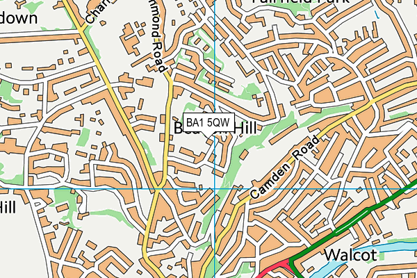 BA1 5QW map - OS VectorMap District (Ordnance Survey) BA1 5QW map - OS VectorMap District (Ordnance Survey)