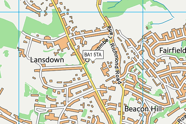 BA1 5TA map - OS VectorMap District (Ordnance Survey) BA1 5TA map - OS VectorMap District (Ordnance Survey)