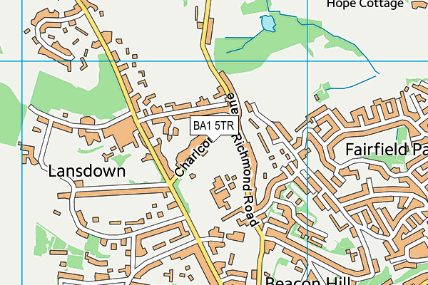 BA1 5TR map - OS VectorMap District (Ordnance Survey) BA1 5TR map - OS VectorMap District (Ordnance Survey)