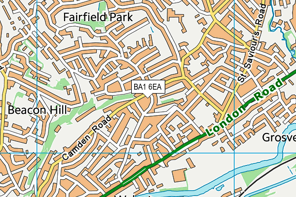BA1 6EA map - OS VectorMap District (Ordnance Survey)