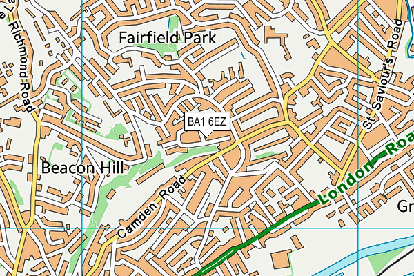 BA1 6EZ map - OS VectorMap District (Ordnance Survey)