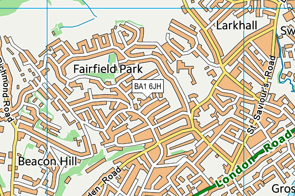 BA1 6JH map - OS VectorMap District (Ordnance Survey)